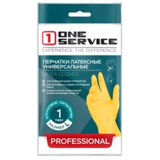 ONE service Перчатки латексные универсальные 1 пара L (144шт/ящ)